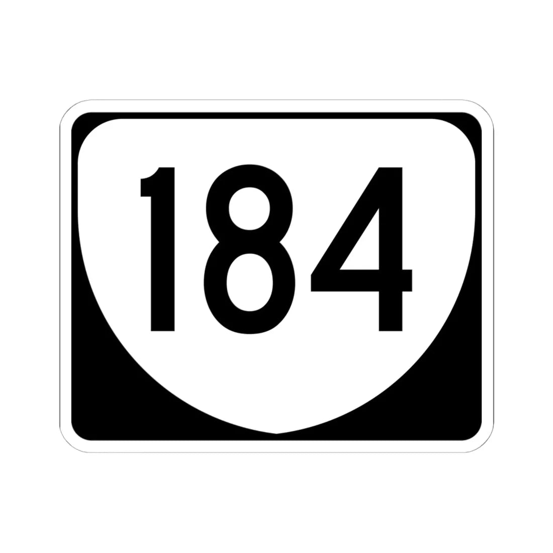 Virginia 184 (Virginia) (Road Sign) STICKER Vinyl Kiss-Cut Decal 6 Inch White - The Sticker Space