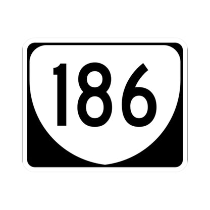 Virginia 186 (Virginia) (Road Sign) STICKER Vinyl Kiss-Cut Decal 2 Inch White - The Sticker Space