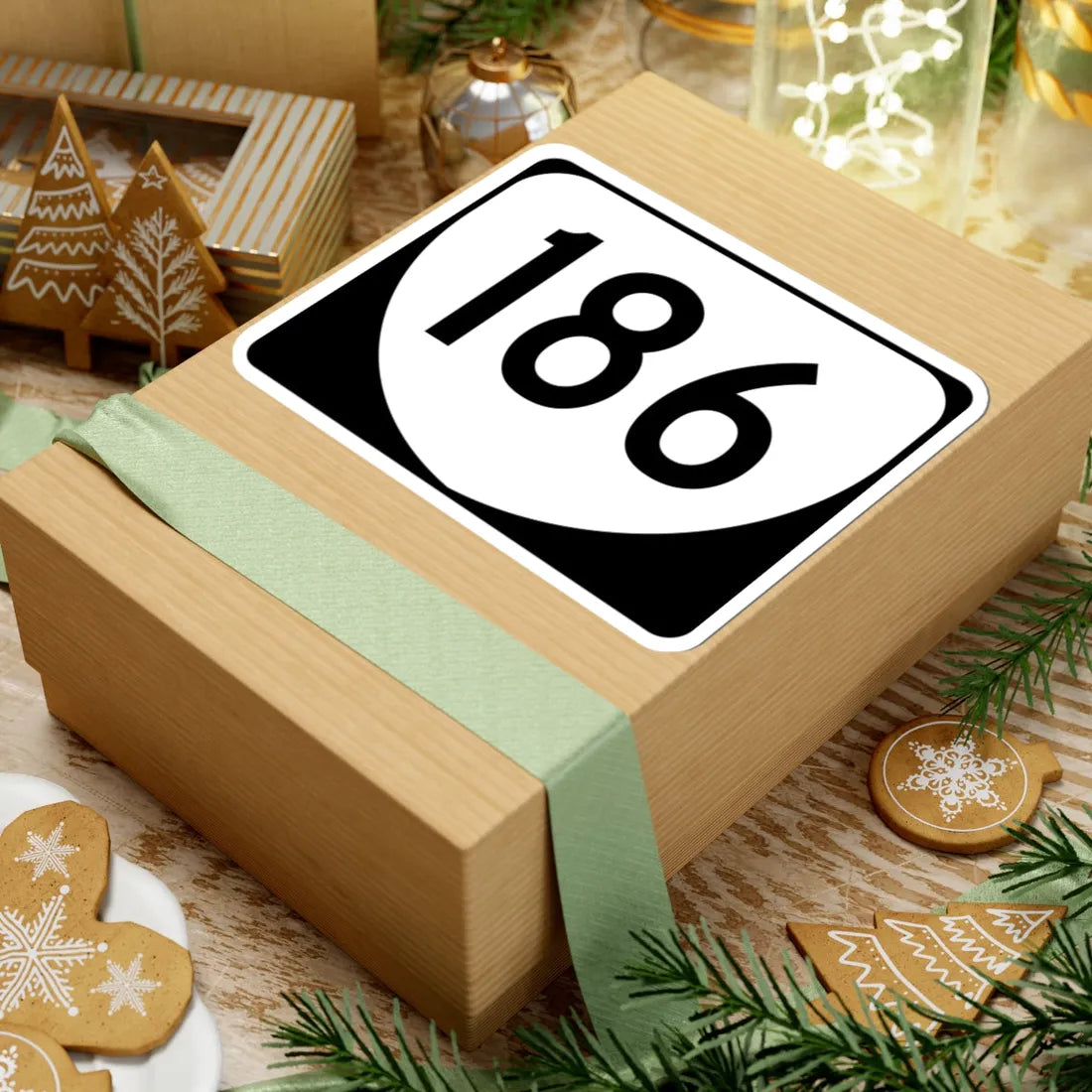 Virginia 186 (Virginia) (Road Sign) STICKER Vinyl Kiss-Cut Decal - The Sticker Space