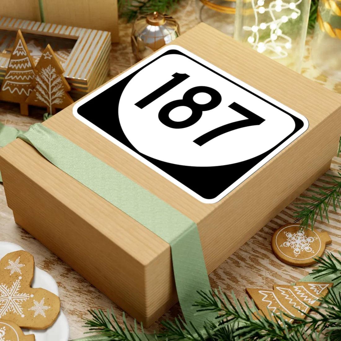 Virginia 187 (Virginia) (Road Sign) STICKER Vinyl Kiss-Cut Decal - The Sticker Space