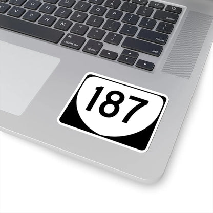 Virginia 187 (Virginia) (Road Sign) STICKER Vinyl Kiss-Cut Decal - The Sticker Space