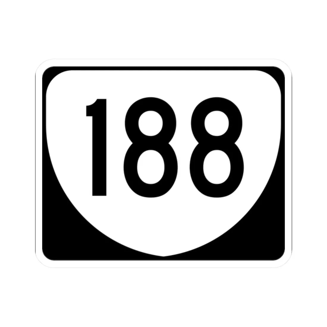 Virginia 188 (Virginia) (Road Sign) STICKER Vinyl Kiss-Cut Decal 2 Inch White - The Sticker Space