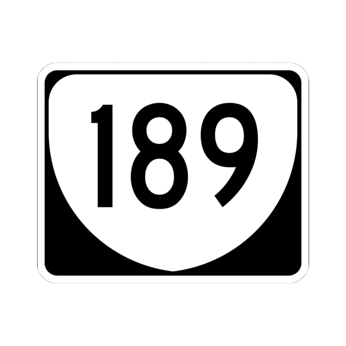 Virginia 189 (Virginia) (Road Sign) STICKER Vinyl Kiss-Cut Decal 4 Inch White - The Sticker Space