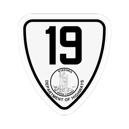 Virginia 19 1924 (Virginia) (Road Sign) STICKER Vinyl Kiss-Cut Decal 4 Inch White - The Sticker Space