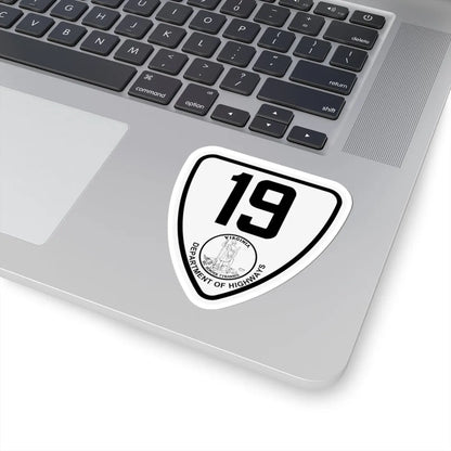 Virginia 19 1924 (Virginia) (Road Sign) STICKER Vinyl Kiss-Cut Decal - The Sticker Space