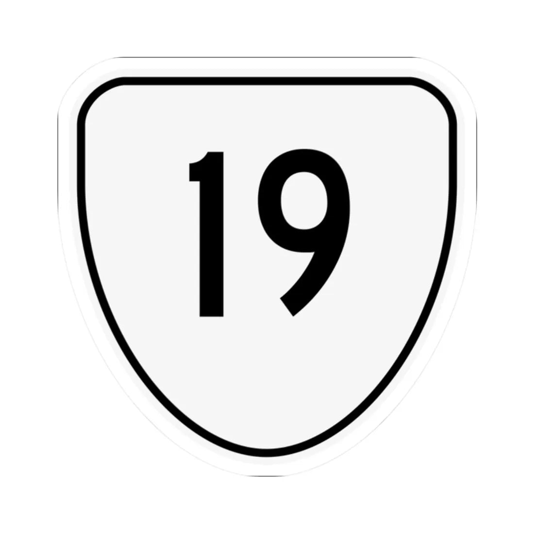 Virginia 19 1956 (Virginia) (Road Sign) STICKER Vinyl Kiss-Cut Decal 2 Inch White - The Sticker Space