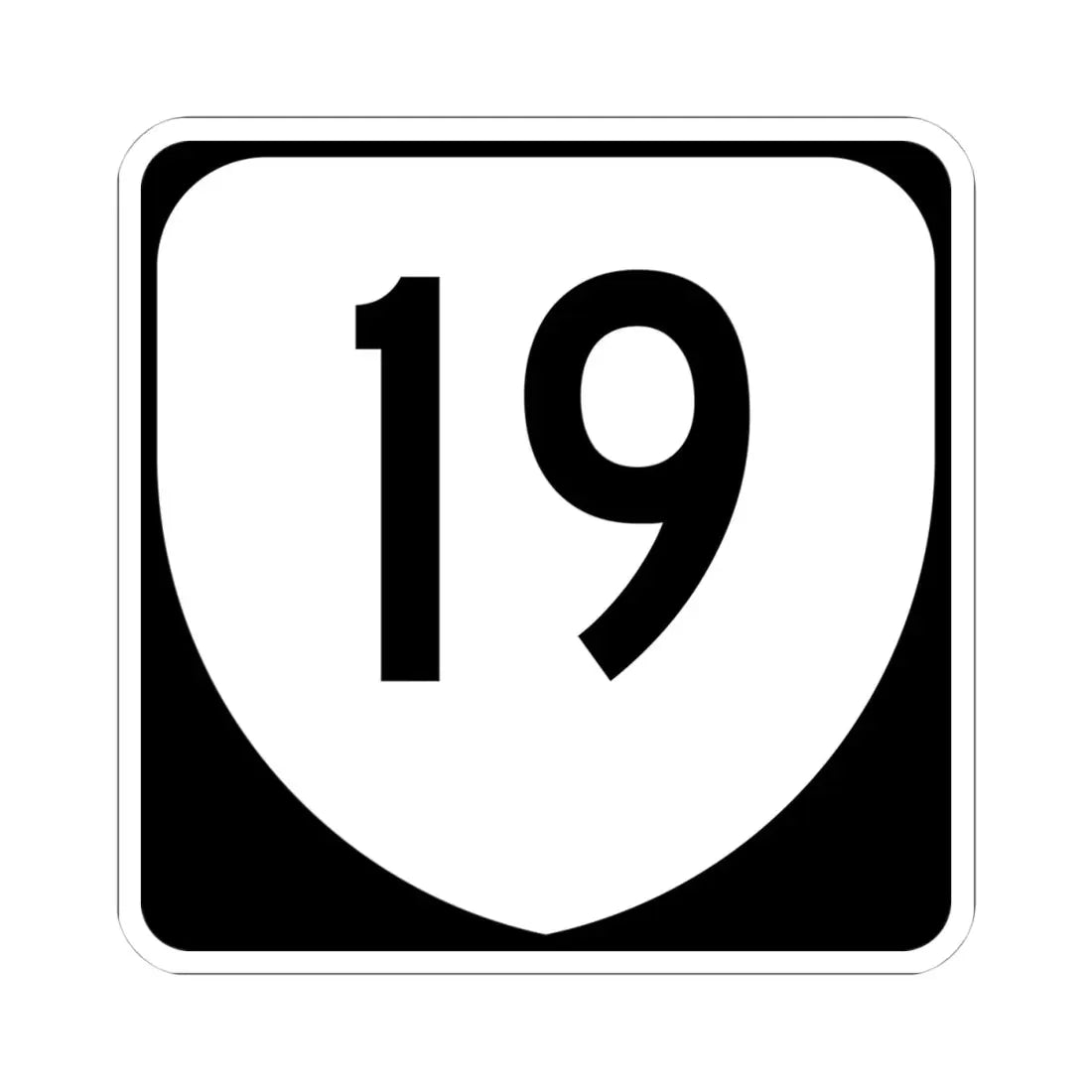 Virginia 19 (Virginia) (Road Sign) STICKER Vinyl Kiss-Cut Decal 4 Inch White - The Sticker Space