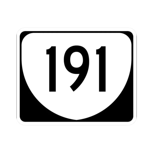 Virginia 191 (Virginia) (Road Sign) STICKER Vinyl Kiss-Cut Decal 2 Inch White - The Sticker Space