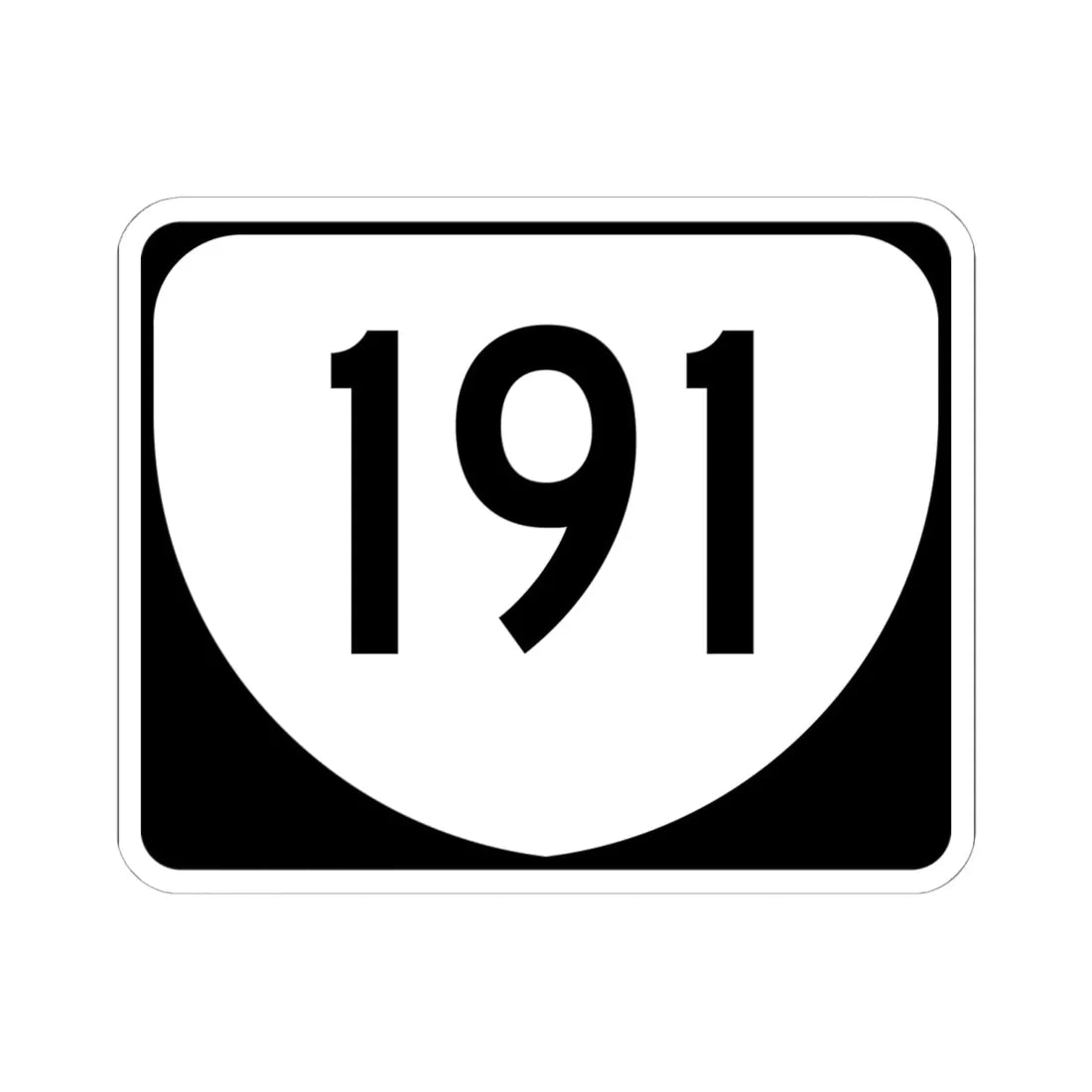 Virginia 191 (Virginia) (Road Sign) STICKER Vinyl Kiss-Cut Decal 6 Inch White - The Sticker Space