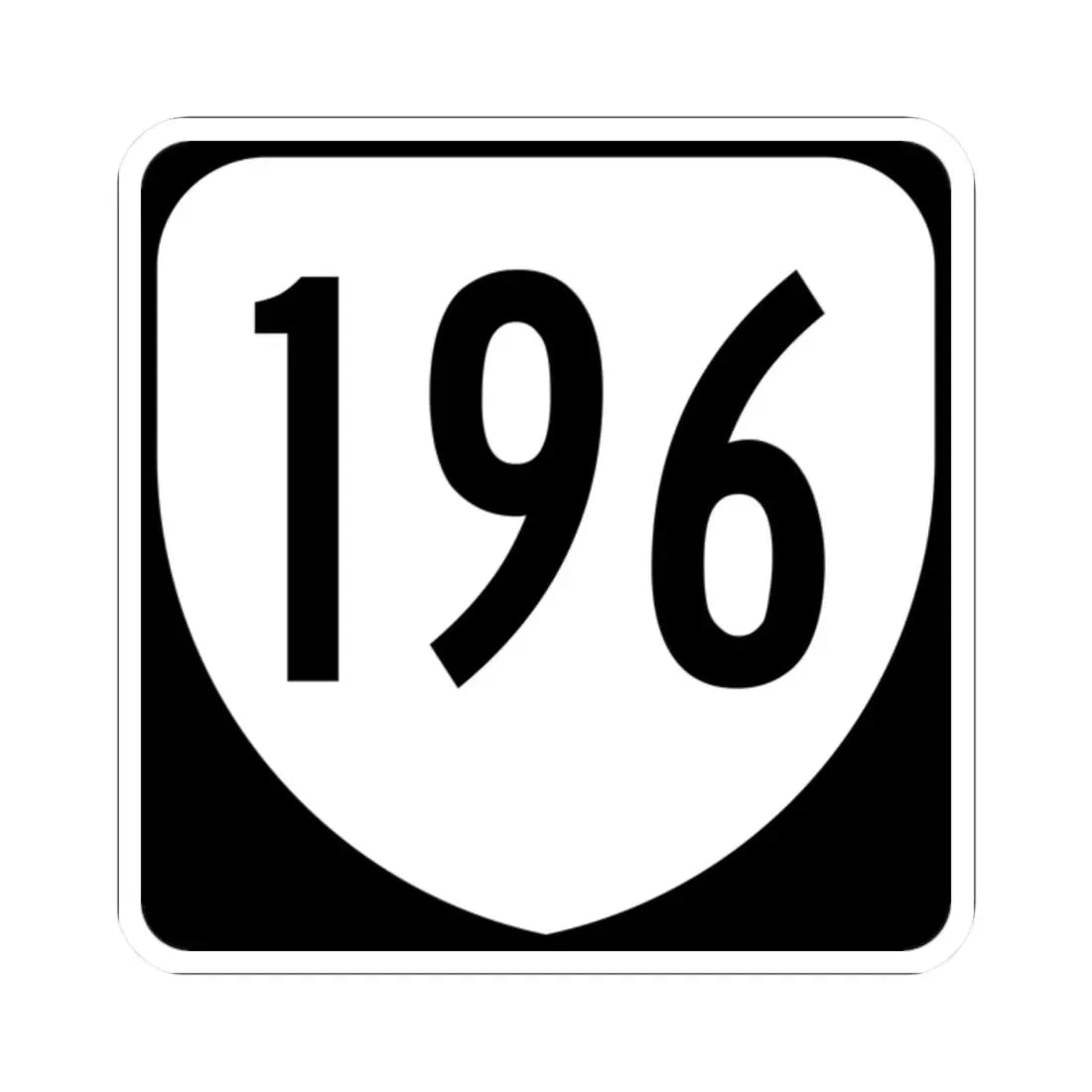 Virginia 196 1980 (Virginia) (Road Sign) STICKER Vinyl Kiss-Cut Decal 2 Inch White - The Sticker Space