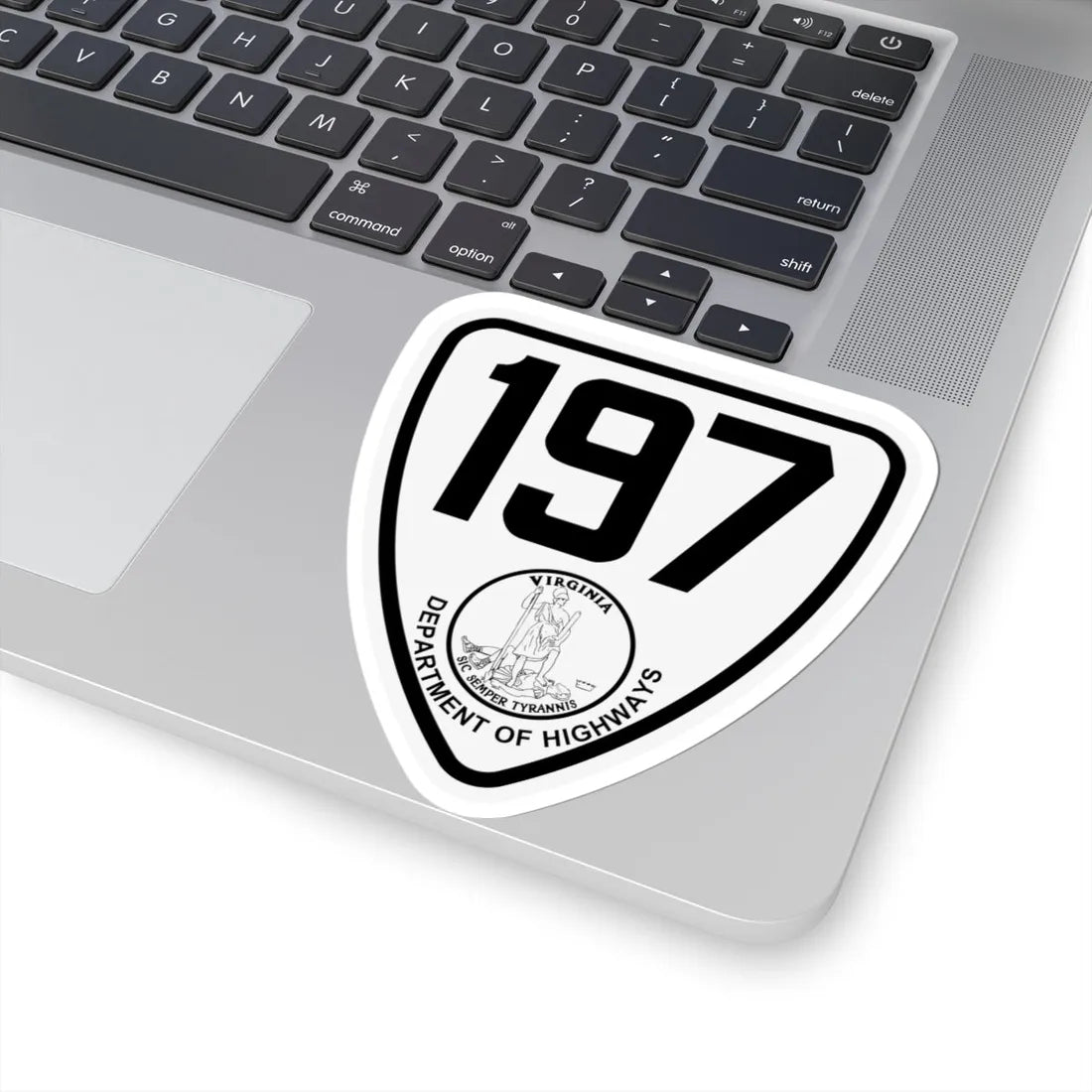 Virginia 197 1924 (Virginia) (Road Sign) STICKER Vinyl Kiss-Cut Decal - The Sticker Space