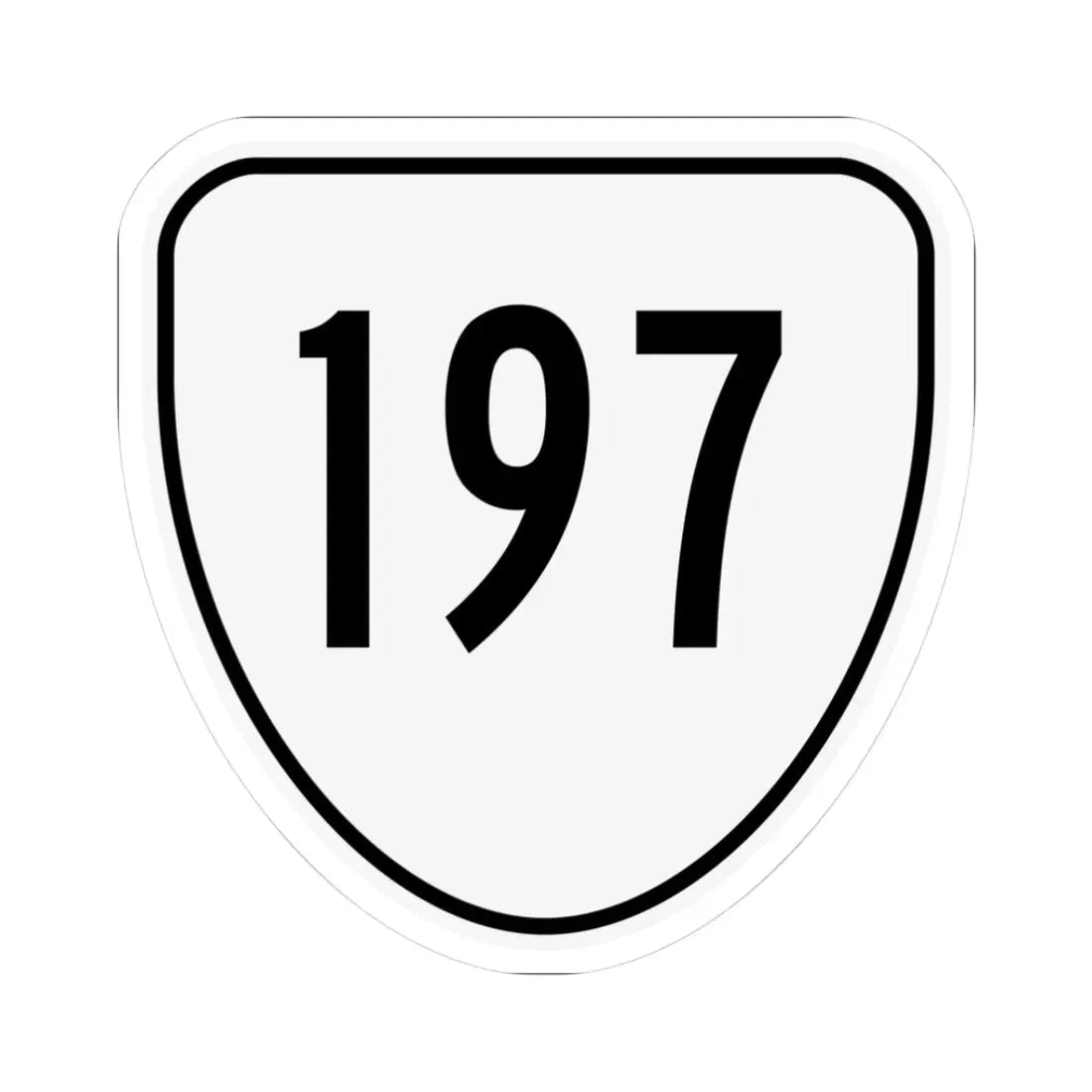 Virginia 197 1956 (Virginia) (Road Sign) STICKER Vinyl Kiss-Cut Decal 3 Inch White - The Sticker Space