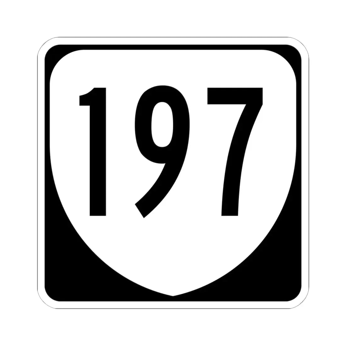 Virginia 197 1980 (Virginia) (Road Sign) STICKER Vinyl Kiss-Cut Decal 6 Inch White - The Sticker Space