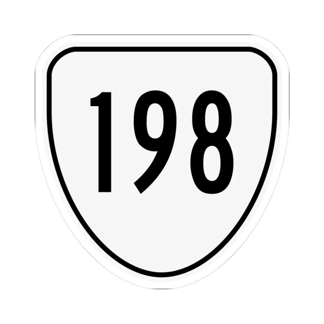 Virginia 198 1956 (Virginia) (Road Sign) STICKER Vinyl Kiss-Cut Decal 3 Inch White - The Sticker Space