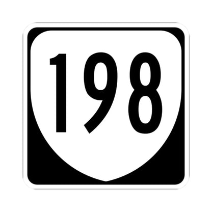 Virginia 198 1980 (Virginia) (Road Sign) STICKER Vinyl Kiss-Cut Decal 2 Inch White - The Sticker Space