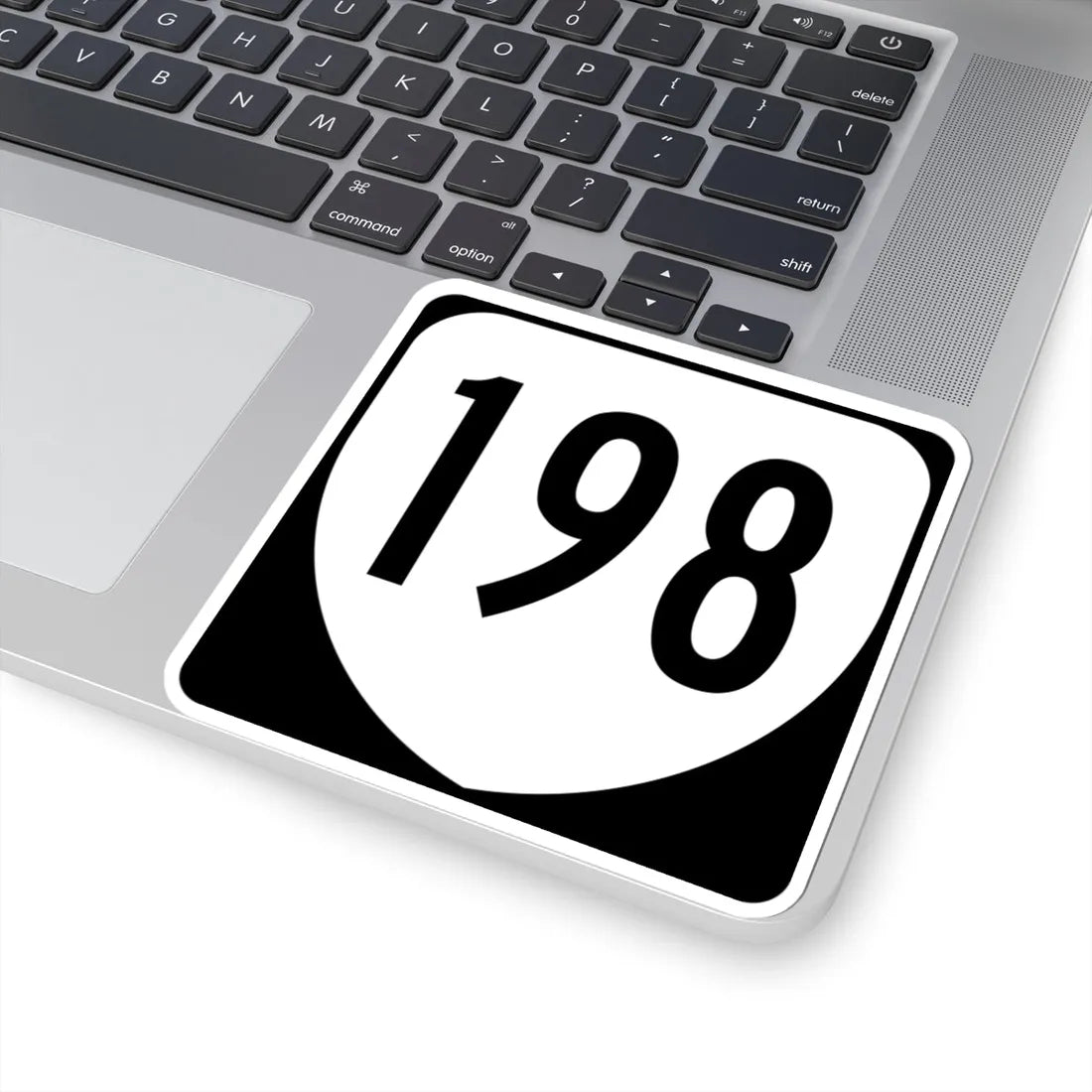 Virginia 198 1980 (Virginia) (Road Sign) STICKER Vinyl Kiss-Cut Decal - The Sticker Space