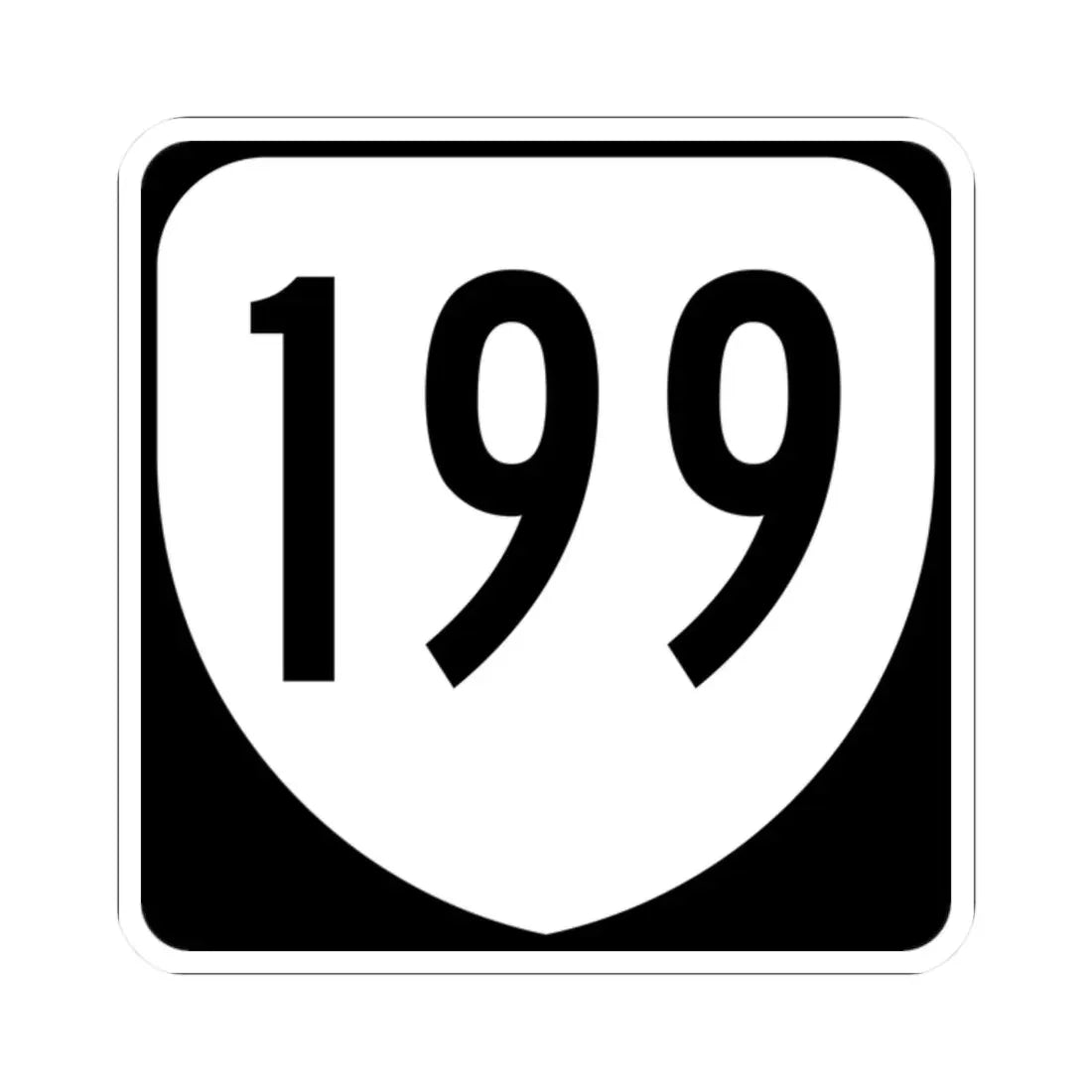 Virginia 199 1980 (Virginia) (Road Sign) STICKER Vinyl Kiss-Cut Decal 2 Inch White - The Sticker Space