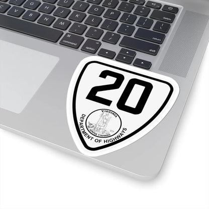 Virginia 20 1924 (Virginia) (Road Sign) STICKER Vinyl Kiss-Cut Decal - The Sticker Space
