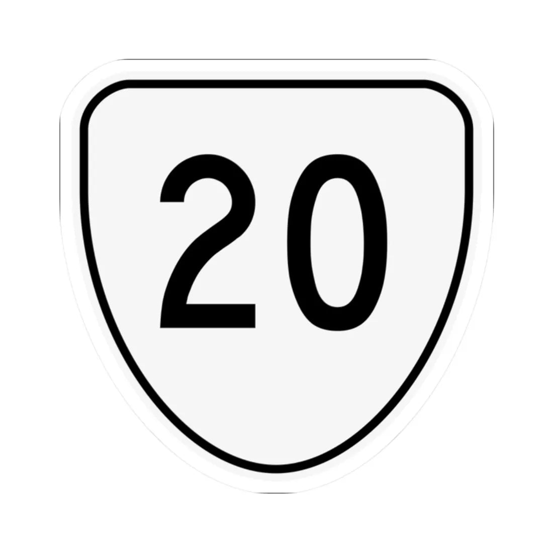Virginia 20 1956 (Virginia) (Road Sign) STICKER Vinyl Kiss-Cut Decal 2 Inch White - The Sticker Space
