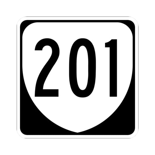 Virginia 201 1980 (Virginia) (Road Sign) STICKER Vinyl Kiss-Cut Decal 2 Inch White - The Sticker Space