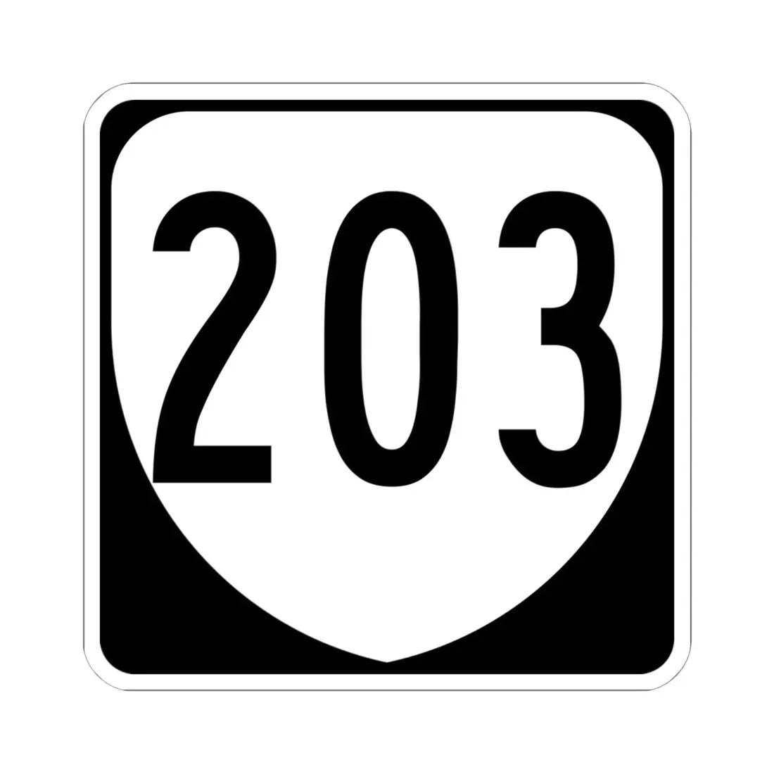Virginia 203 1980 (Virginia) (Road Sign) STICKER Vinyl Kiss-Cut Decal 6 Inch White - The Sticker Space
