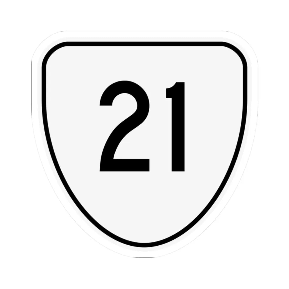Virginia 21 1956 (Virginia) (Road Sign) STICKER Vinyl Kiss-Cut Decal 2 Inch White - The Sticker Space