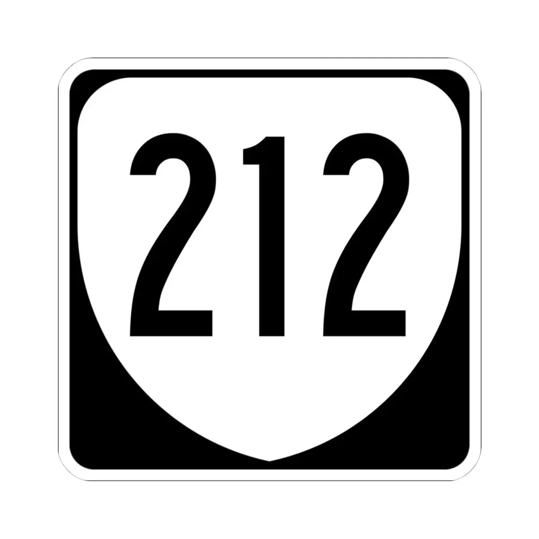Virginia 212 1980 (Virginia) (Road Sign) STICKER Vinyl Kiss-Cut Decal 4 Inch White - The Sticker Space