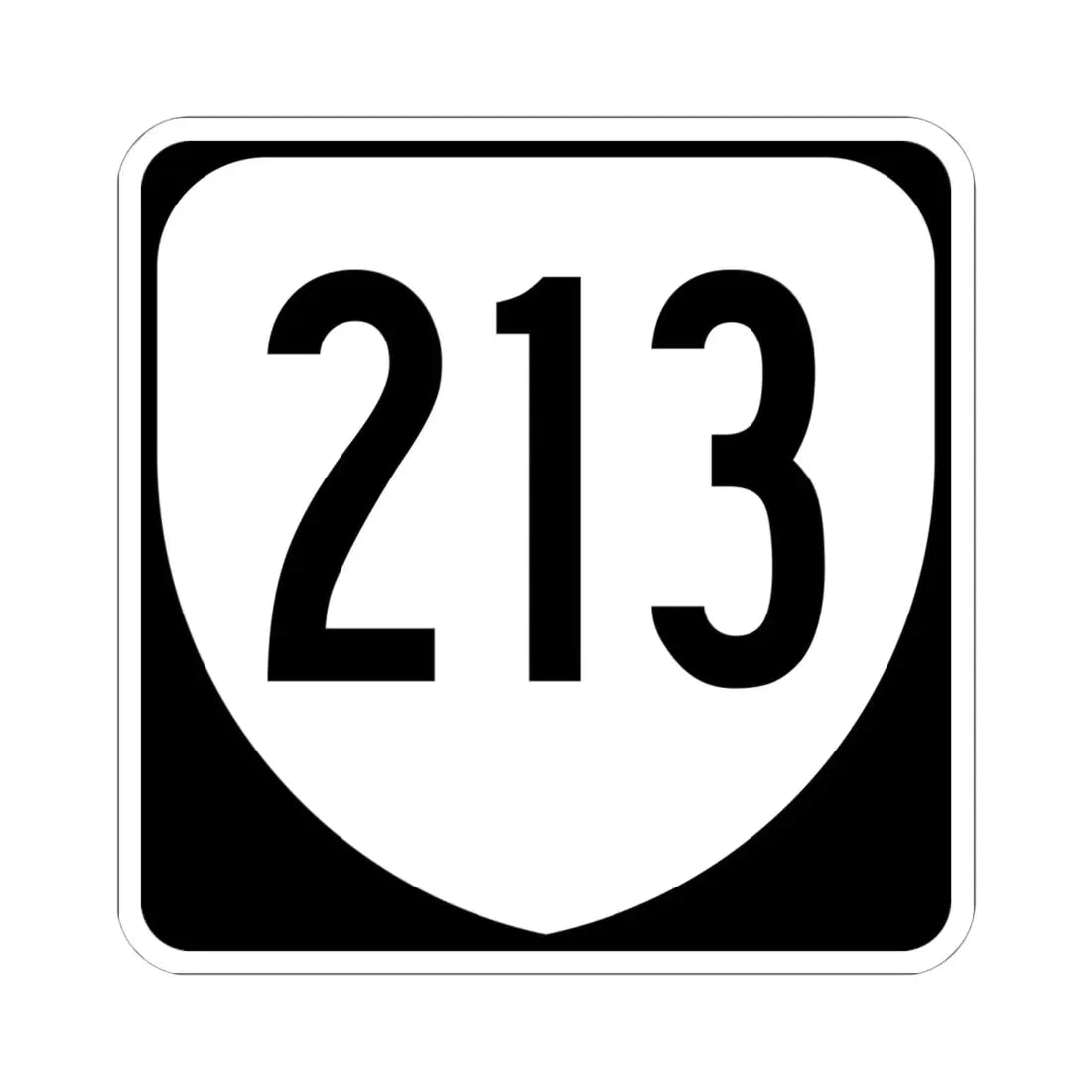 Virginia 213 1980 (Virginia) (Road Sign) STICKER Vinyl Kiss-Cut Decal 6 Inch White - The Sticker Space