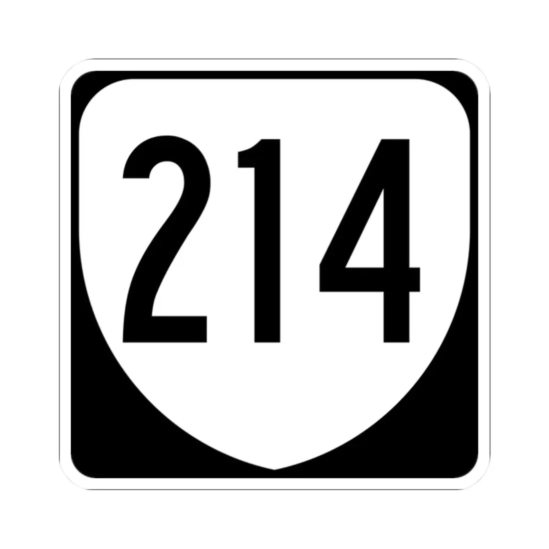 Virginia 214 1980 (Virginia) (Road Sign) STICKER Vinyl Kiss-Cut Decal 2 Inch White - The Sticker Space
