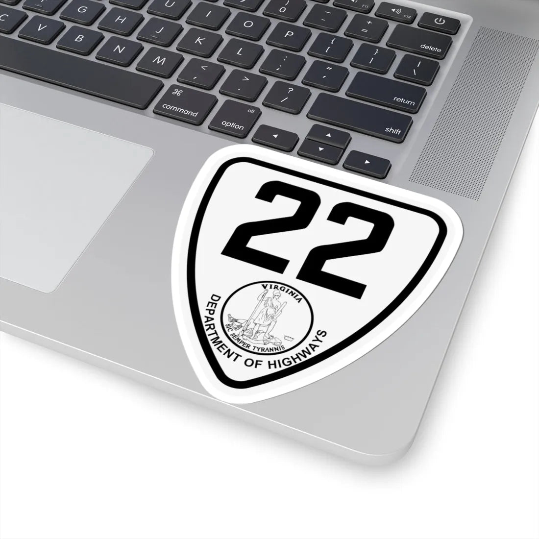 Virginia 22 1924 (Virginia) (Road Sign) STICKER Vinyl Kiss-Cut Decal - The Sticker Space