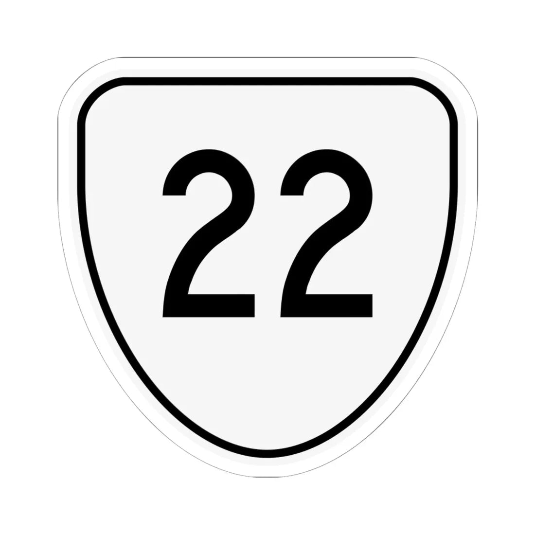 Virginia 22 1956 (Virginia) (Road Sign) STICKER Vinyl Kiss-Cut Decal 6 Inch White - The Sticker Space