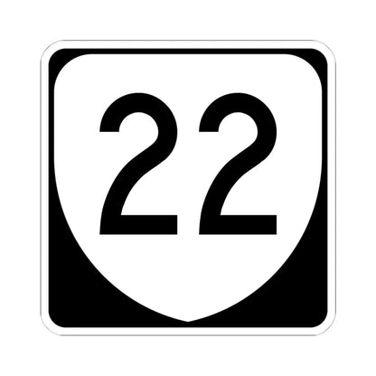 Virginia 22 (Virginia) (Road Sign) STICKER Vinyl Kiss-Cut Decal 6 Inch White - The Sticker Space