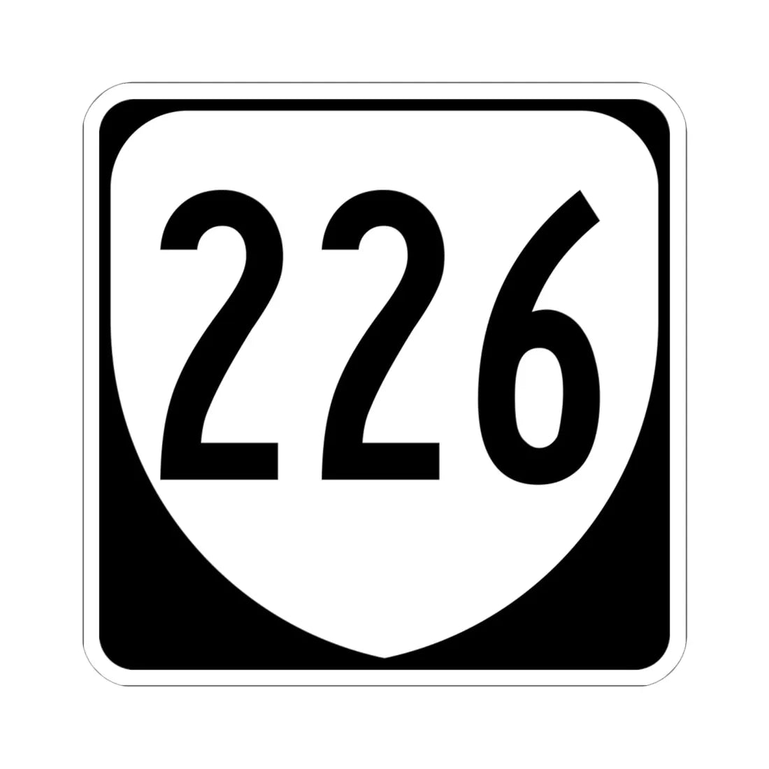 Virginia 226 1980 (Virginia) (Road Sign) STICKER Vinyl Kiss-Cut Decal 6 Inch White - The Sticker Space