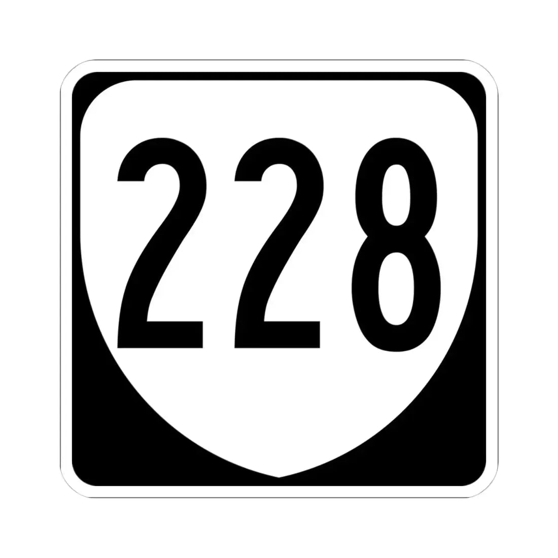 Virginia 228 1980 (Virginia) (Road Sign) STICKER Vinyl Kiss-Cut Decal - The Sticker Space