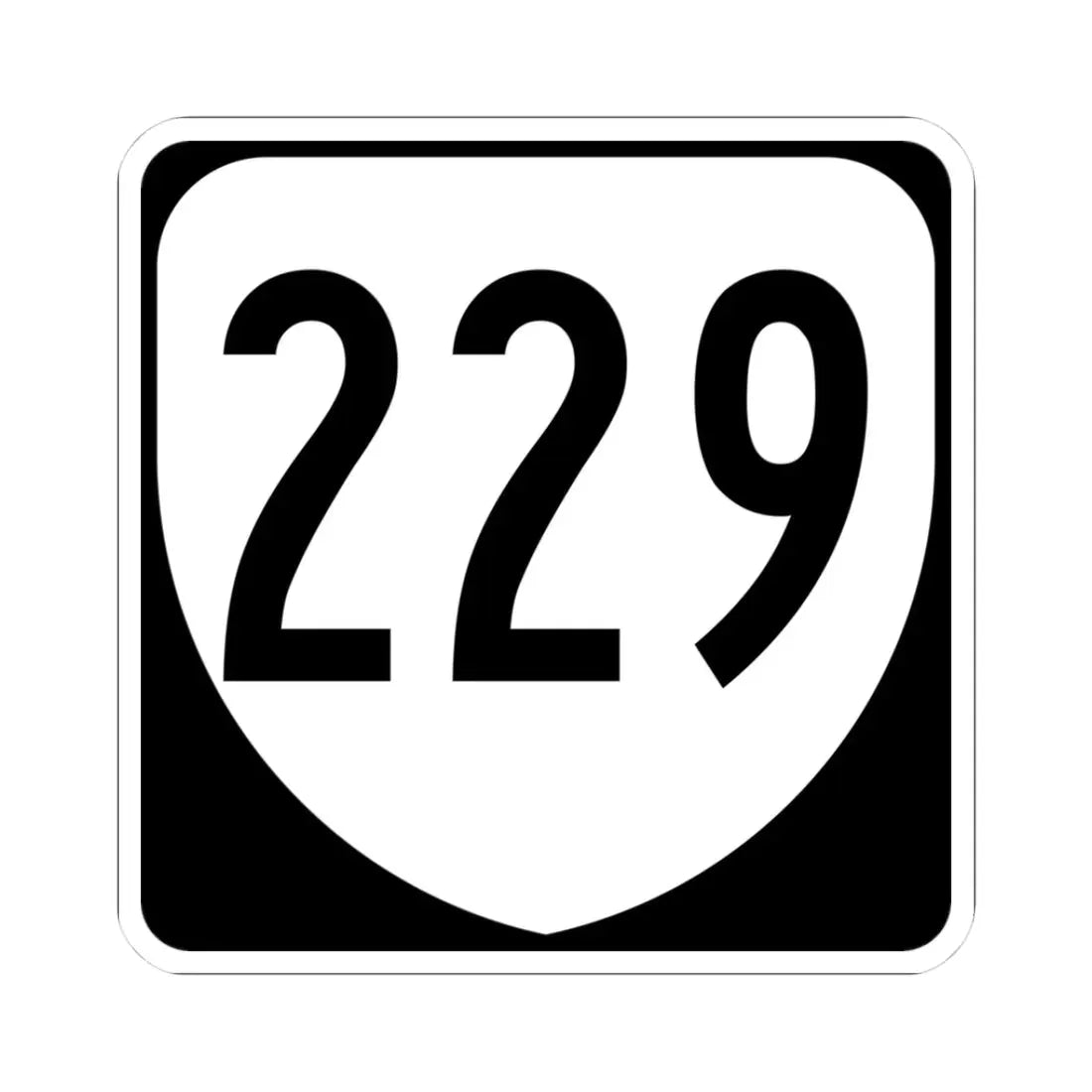 Virginia 229 1980 (Virginia) (Road Sign) STICKER Vinyl Kiss-Cut Decal 3 Inch White - The Sticker Space
