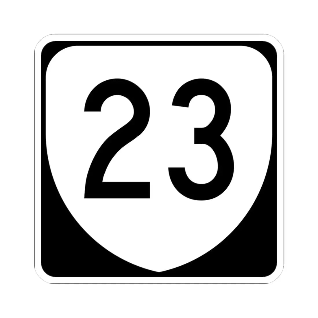 Virginia 23 (Virginia) (Road Sign) STICKER Vinyl Kiss-Cut Decal 3 Inch White - The Sticker Space