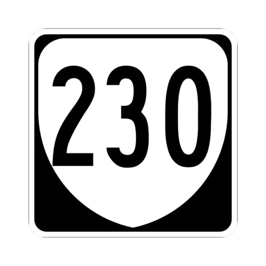 Virginia 230 1980 (Virginia) (Road Sign) STICKER Vinyl Kiss-Cut Decal 2 Inch White - The Sticker Space