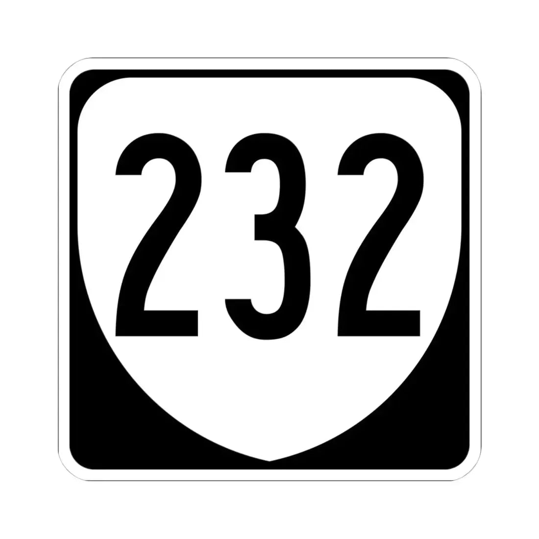 Virginia 232 1980 (Virginia) (Road Sign) STICKER Vinyl Kiss-Cut Decal - The Sticker Space