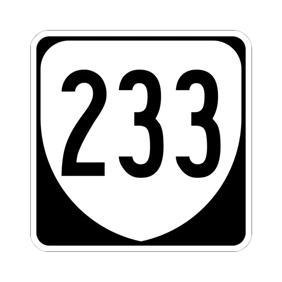 Virginia 233 1980 (Virginia) (Road Sign) STICKER Vinyl Kiss-Cut Decal 6 Inch White - The Sticker Space