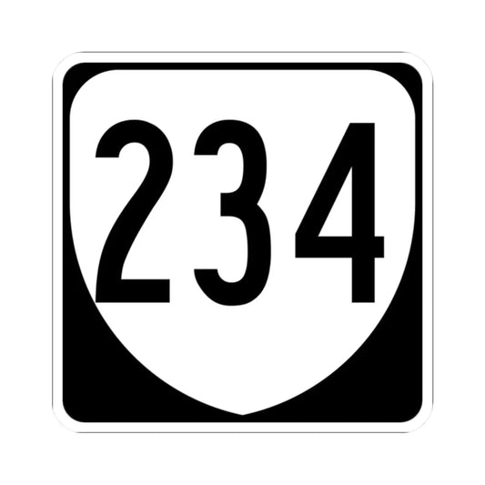 Virginia 234 1980 (Virginia) (Road Sign) STICKER Vinyl Kiss-Cut Decal 2 Inch White - The Sticker Space