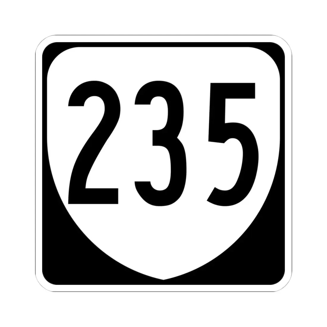 Virginia 235 1980 (Virginia) (Road Sign) STICKER Vinyl Kiss-Cut Decal 4 Inch White - The Sticker Space