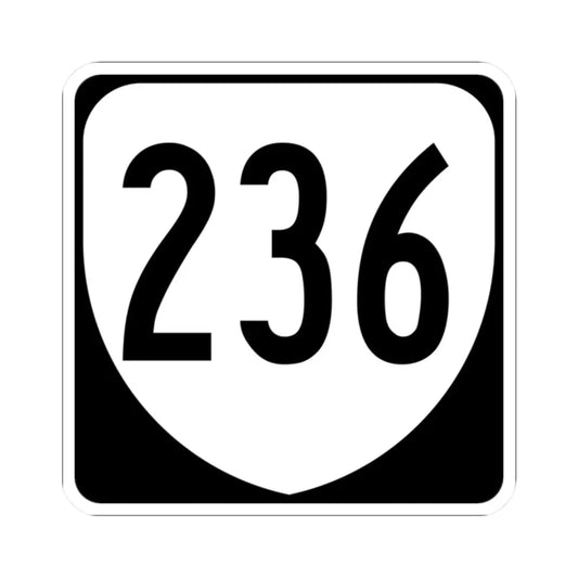 Virginia 236 1980 (Virginia) (Road Sign) STICKER Vinyl Kiss-Cut Decal 2 Inch White - The Sticker Space