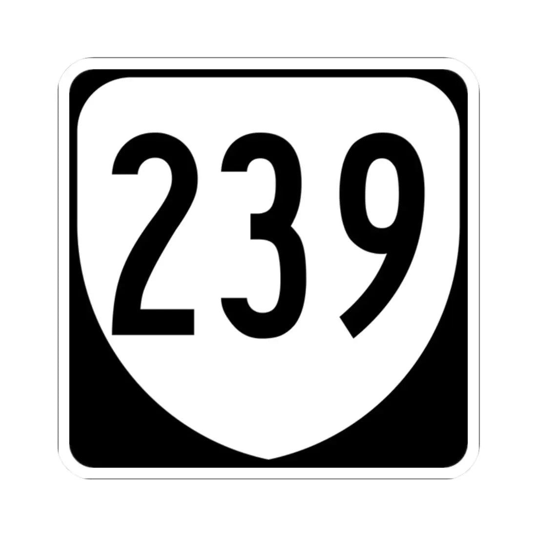 Virginia 239 1980 (Virginia) (Road Sign) STICKER Vinyl Kiss-Cut Decal 2 Inch White - The Sticker Space