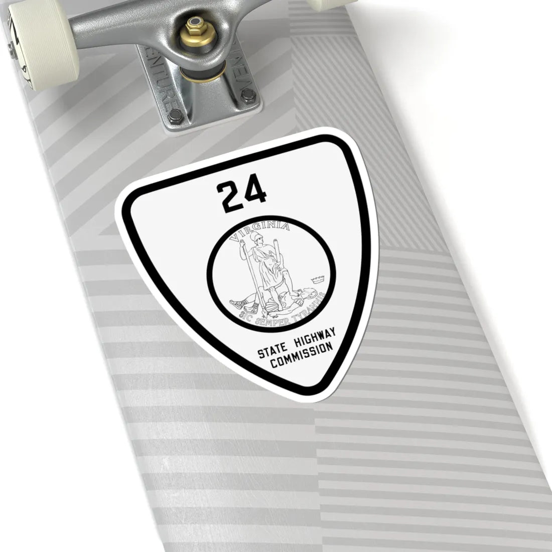 Virginia 24 1918 (Virginia) (Road Sign) STICKER Vinyl Kiss-Cut Decal - The Sticker Space