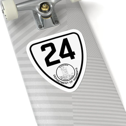 Virginia 24 1924 (Virginia) (Road Sign) STICKER Vinyl Kiss-Cut Decal - The Sticker Space