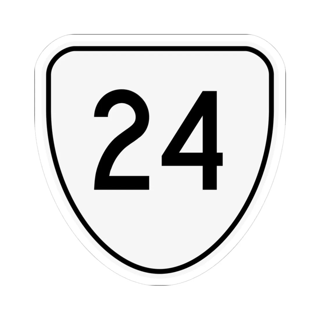 Virginia 24 1956 (Virginia) (Road Sign) STICKER Vinyl Kiss-Cut Decal 3 Inch White - The Sticker Space