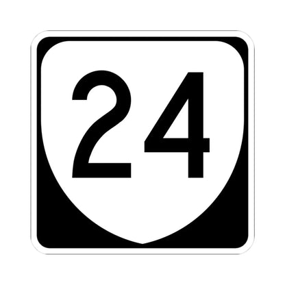 Virginia 24 (Virginia) (Road Sign) STICKER Vinyl Kiss-Cut Decal 3 Inch White - The Sticker Space