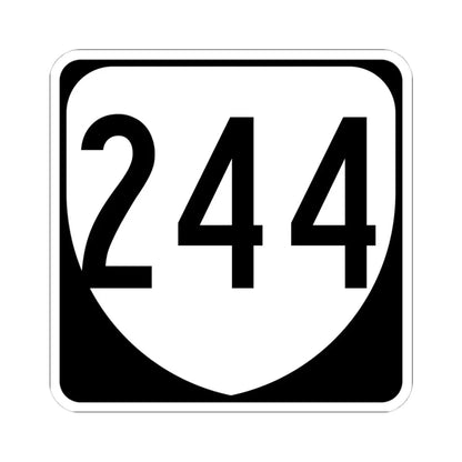 Virginia 244 1980 (Virginia) (Road Sign) STICKER Vinyl Kiss-Cut Decal 4 Inch White - The Sticker Space