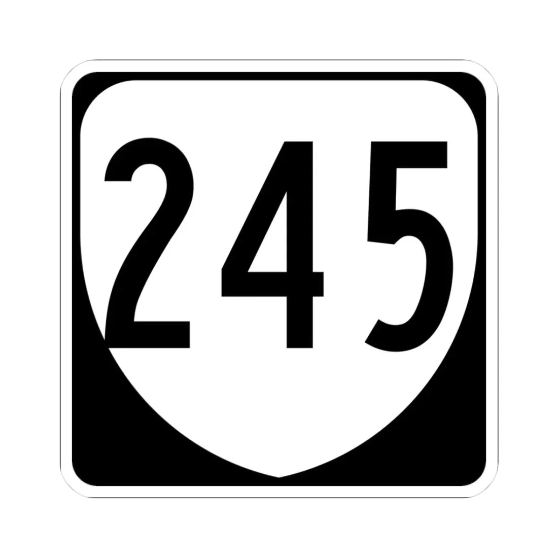Virginia 245 1980 (Virginia) (Road Sign) STICKER Vinyl Kiss-Cut Decal 3 Inch White - The Sticker Space