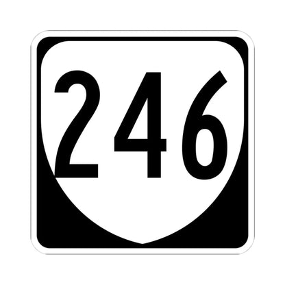 Virginia 246 1980 (Virginia) (Road Sign) STICKER Vinyl Kiss-Cut Decal 4 Inch White - The Sticker Space